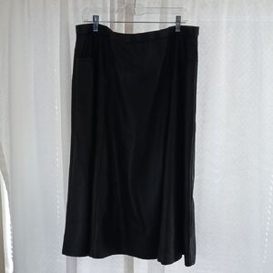 LulaROE Elegance Vegan Leather Black Maxi A-Line Skirt